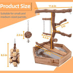 Natural Grape Wood Bird Parakeet Playground - Image 3