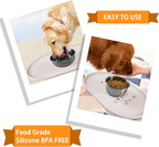 100% Waterproof 1.0" Raised Edge BPA Free Silicone Dog Food Mat, Pet Cat - Image 7