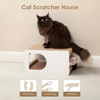 EHEYCIGA Cardboard Cat Scratcher House, 20-Inch Corrugated Cat Scratcher - Image 8