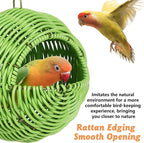 BNOSDM Rattan Parrot Nesting House Bird Nest Parakeet Hanging Swing Soft - Image 8