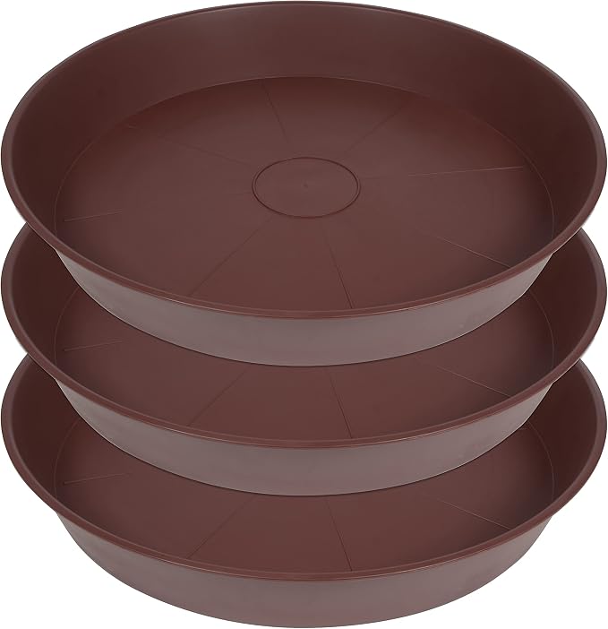 3 Pack of 20 22 inch Plant Saucer, 3.6" Depth Tray, Large Garden Plastic Flower by Bleuhome