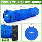 28 in 10 Foot Blue Extra Large Dog Agility Tunnel - Image 2