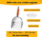 Custom 40% Thicker Side Edges 304 Stainless Steel Metal Cat Litter Scoop - Image 3