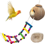 PINVNBY Hanging Coconut Bird Nest Hut by PINVNBY