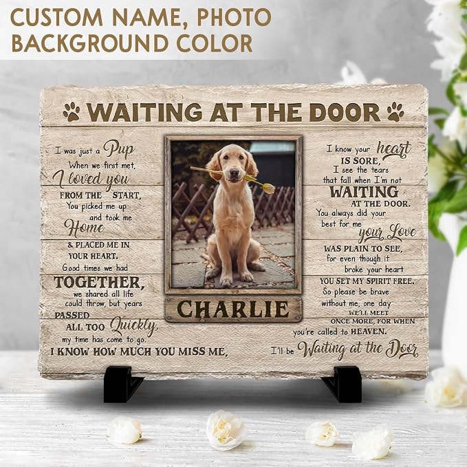 Personalized Dog Memorial Stone Plaque - Image 2