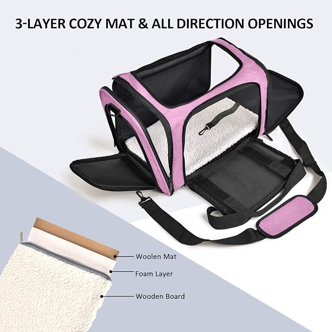 Henkelion Large Cat Carriers Dog Carrier Pet Carrier - Image 2