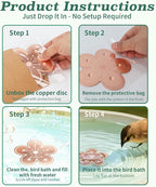 Bird Bath Copper Disk, 99.9% Pure Copper Disk, 5-Point Support, Solar Fountain - Image 6