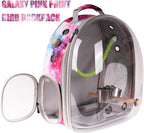 Galaxy Pink Bird Carrier Backpack - Image 4