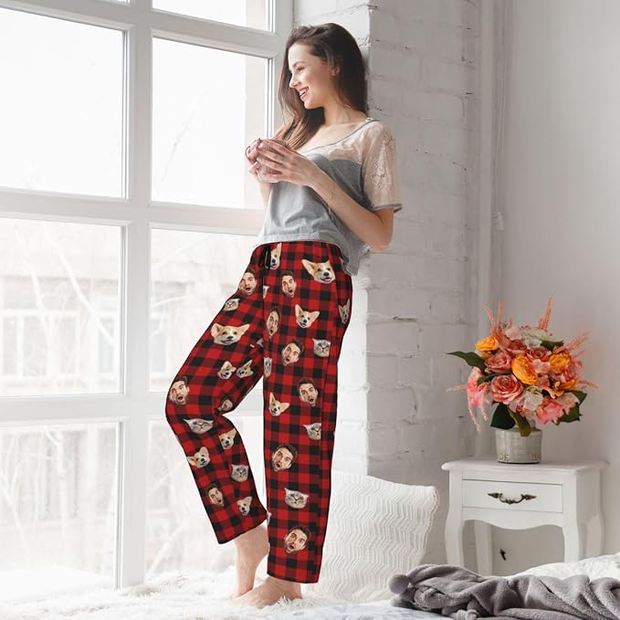 Custom Pajamas Pants Plaid Personalized Funny PJ Pant Design - Image 6
