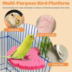 3 Pcs Parrot Perch Resin Bird Beak Grinding Stone Leaf Shape Perch Stand Foot - Image 6