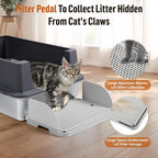Cat Litter Box Step with Removable Splash-Proof Baffles, Large Pet Ramp - Image 3