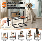 Elevated Dog Bowls with Slow Feeder Dog Bowls, 5 Height Adjustable Raised Bowl - Image 3
