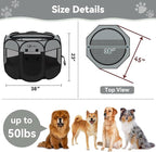 Dark Grey Puppy Playpen for Large Dog Cat, Dogs Tent Crates Cage Indoor/Outdoor - Image 8