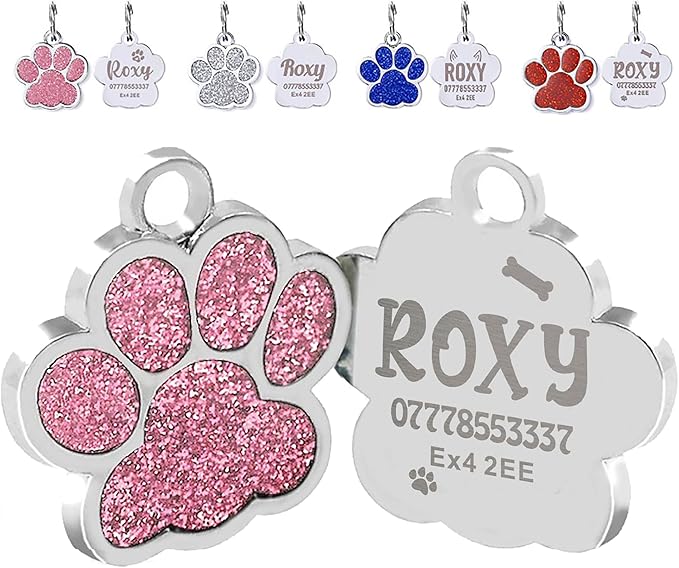 EDSG Cat Dog Tags Personalized for Pets, Dog Name Tags Cat Name ID Tag by EDSG
