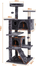 54-Inch Cat Tree for Large Cats, Sturdy Multi-Level Cat Tower - Image 3