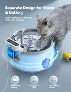 Wireless Cat Water Fountain FEELNEEDY Automatic Pet Water Dispenser - Image 2