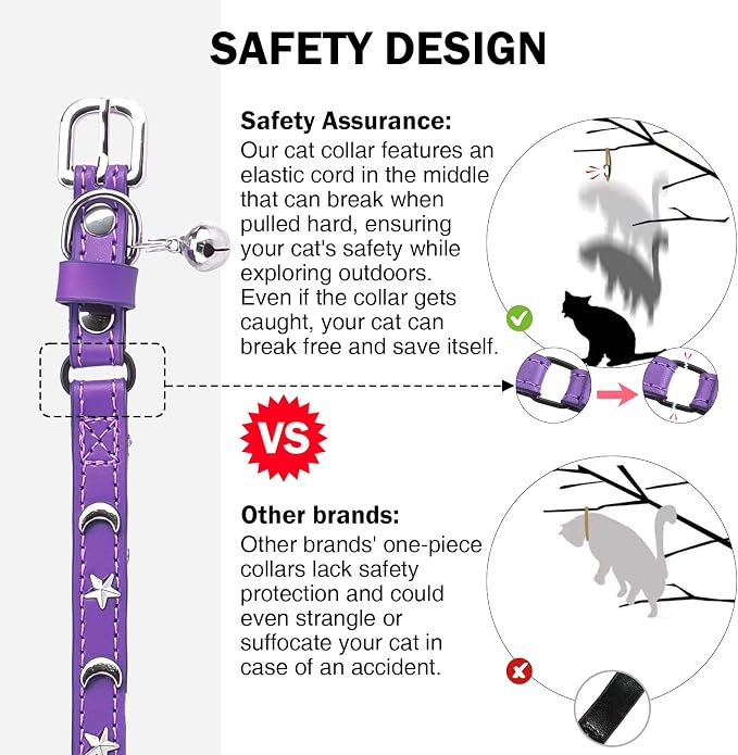 Leather Cat Collars for Boy Girl Cats - Image 7
