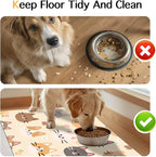 Cat Feeding Mat 24x16 inch Beige Kitten Print Pet Bowl Placemat Non Slip Floor - Image 8
