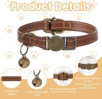 2 Pcs PU Leather Cat Collar Breakaway - Image 5