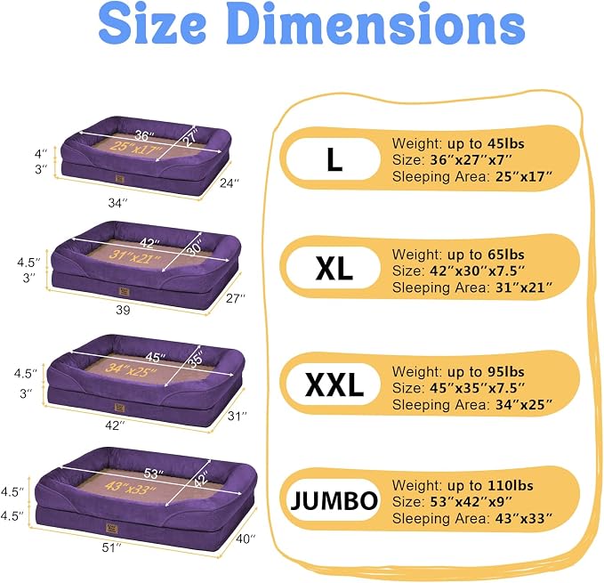 Washable Orthopedic Dog Bed for Medium Large Size Dogs - Image 7