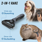 Pet Grooming Brush and Metal Comb Combo, Cat Brush Dog Brush - Image 2