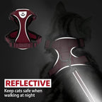 PUPTECK Cat Harness and Leash Set Escape Proof Reflective Cat Walking Harness - Image 6