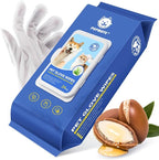 Pet Cleaning Glove Wipes for Dogs & Cats, Hypoallergenic Deodorizing Disposable by PUPMATE