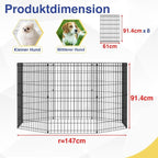 FDW 36 Inch Dog Pen 8 Panel Dog Playpen Indoor Outdoor Metal Puppy Pet Fence - Image 3
