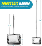 AQUANEAT Aquarium Net with Extendable Long Handle, Adjustable Wastes Skimming - Image 3