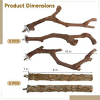 5 PCS Wood Bird Perches, Natural Grape Wood Branches - Image 4