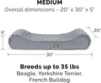 Furhaven Replacement Dog Bed Cover Ultra Plush Faux Fur & Suede Contour Luxe - Image 3