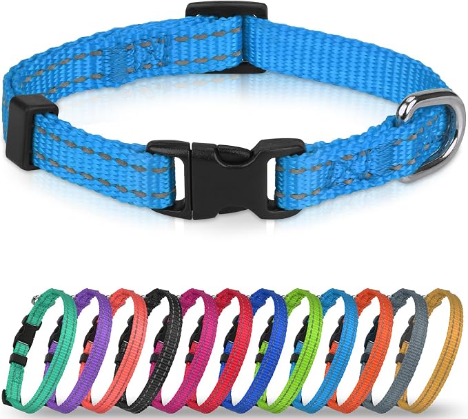 Joytale Small Dog Collar, Reflective and Adjustable Nylon Collar by Joytale
