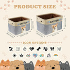 Personalized Dog Toy Storage Basket Custom Collapsible Toy Bin - Image 2