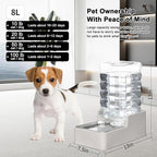 RIZZARI Stainless Steel Pet Water Feeder: 8L Gravity Waterer, Leak-Proof - Image 2