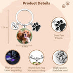 Custom Pet Keychain with Picture Personalized Dog Photo Keychain Pet Lover Gift - Image 4