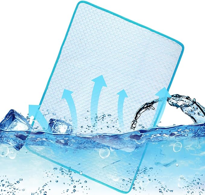 Cooling Mat Pad for Dogs Cats Ice Silk Cooling Bed for Dogs Ice Bed for Cats - Image 3