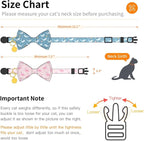 2 Pack Cotton Cat Collar with Bow Tie and Bell - Image 2