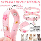 EXPAWLORER Leather Cat Collar for Girl Boy- Adjustable Pet Collar - Image 4