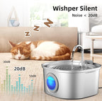 Casfuy PWS-155 Multi-Layer Filtration Quiet Stainless Steel Dog & Cat Water - Image 5