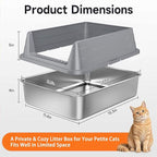 Stainless Steel Cat Litter Box, Odor Free Metal Litter Box - Image 9