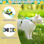 PUPTECK Adjustable Cat Harness and Leash Set Escape Proof Kitten Strap Collar - Image 2