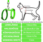 PUPTECK Adjustable Cat Harness and Leash Set Escape Proof Kitten Strap Collar - Image 2