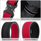 Plutus Pet Tactical Dog Collar, Reflective, Adjustable Heavy Duty Dog Collar - Image 4