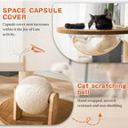 Modern Cat Tree for Indoor Cats, Wood Cat Tree - Image 4