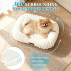 Cute Washable Dog Bed for Small Medium Dogs, Orthopedic Plush Rectangle - Image 7