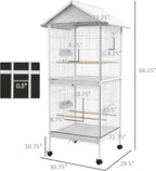 PawHut Wrought Metal Bird Cage Feeder - Image 7
