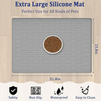 31.8"x23.8" Extra Large Pet Food Mat, Silicone Dog Mats - Image 2