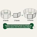 Yaheetech Dog Playpen Outdoor, 32 inch 4 Panels Dog Pen Indoor Heavy Duty Puppy - Image 8