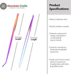Mandala Crafts 15 Inches Rainbow Stainless Steel Straight and Curved Aquarium - Image 3
