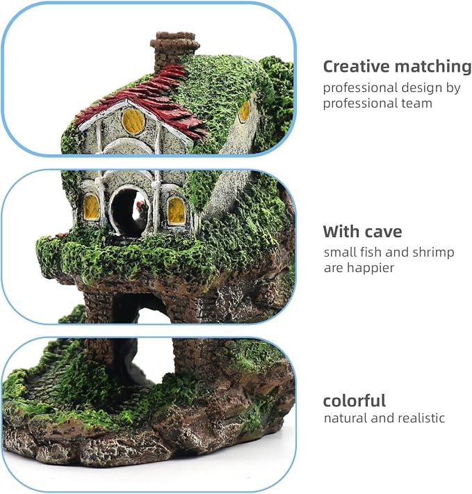 Aquarium Decor Hideaway Cave, Betta Fish Tank House Accessories - Image 6